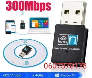 USB Wifi Adapter Dongle Wireless 300Mbps (Brand New)