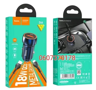 Fast Car Charger Original Hoco Z46 Metal Charger - Quick Charge QC3.0 with Type C Cable (Brand New)