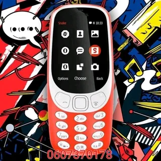 3310 Mobile Phone - Orange Colour - Dual SIM - MTech 3310 (Brand New)