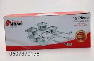 Condere Pot Set - 15 Piece Stainless Steel Cookware Set (Brand New)