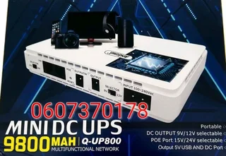 UPS for Wifi Router - Fibre / Wifi Router Backup Power / DC Mini UPS 9800mAh - UP800 (Brand New)