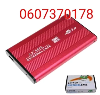 Hard Drive Enclosure External 2.5 Inch Hard Drive Enclosure External Casing - Red Colour (Brand New)