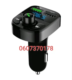 Hands-free Car Kit with FM Transmitter 2 in 1 FM Transmitter with built in Charger - X8 (Brand New)