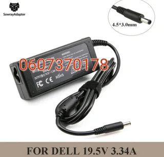 Dell Laptop Charger 19.5V 3.34A (4.5 x 3.0mm Thin Pin) Brand New