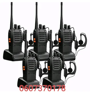5 Pack Combo Two Way Walkie Talkie Radio Set - Professional 2 Way Radio 16 Channel (Brand New)
