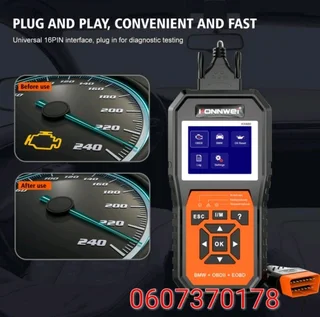 Full System Diagnostic Scanner for BMW and OBDII + EOBD Scanner for BMW KW480 (Brand New)