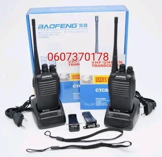 Portable Walkie Talkie 2-Way Radio 16 Channel Professional Set BF-777S (Brand New)