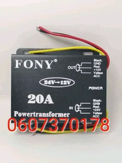 DC to DC Converter 24 Volt to 12 Volt DC Converter - Step down Power supply 20A (Brand New)