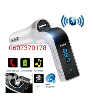2 in 1 Bluetooth Car FM Transmitter and Charger - White Colour (Brand New)