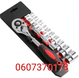 Ratchet Socket Tool Set - 12 Piece Ratchet Socket Set with Extension Bar (Brand New)