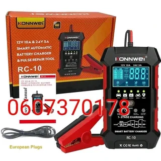 Konnwei Smart Battery Charger & Pulse Repair Tool Konnwei RC 10 12V/24V 150W 5-10Amp (Brand New)