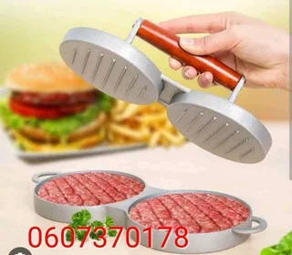 Hamburger Making Press Double Patty - Non-Stick Hamburger Press (Brand New)