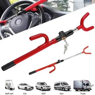 Steering Wheel Lock - Red Vehicle Steering Lock (Brand New)
