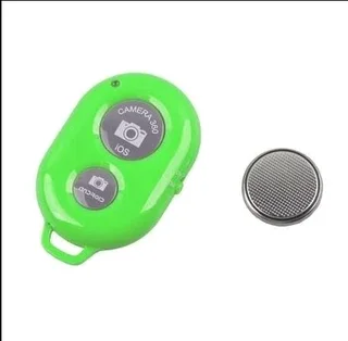 Bluetooth Camera Shutter Remote Control Selfie Clicker - Green Colour (Brand New)