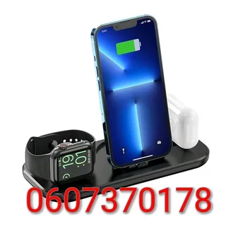 3 In 1 Wireless Charging Dock Station for Apple Watch, Iphone and Airpods (Brand New)