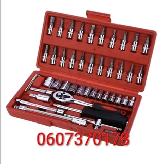 Aesa - 46 Piece Wrench Spanner Socket Tool Set Workshop Car Wrench Set (Brand New)