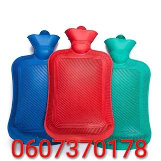Hot Water Bottle Rubber Ribbed Hot Water - 2 Litre - (Bulk Pack x 3 Hot Water Bottles) (Brand New)
