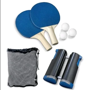 Retractable Table Tennis Set - Classic 7 Piece Retractable Tabletop Tennis Set (Brand New)