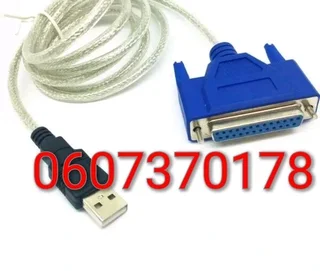 USB to DB25 Female Parallel Printer LPT Cable - USB 2.0 (Brand New)