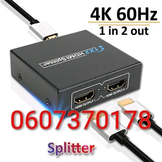 HDMI Splitter 1 Input to 2 Output - Tangka 2 Output 1 Input HDMI Splitter Box (Brand New)