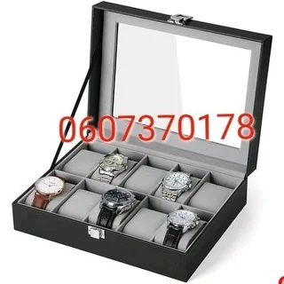 Watch Box with Glass Lid 10 Slots - 10 Compartment Watch Box (Brand New)