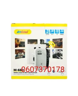 Andowl M-669 WiFi Repeater and Extender Fast Speed 2.4GHz WiFi (Brand New)