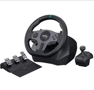 Gaming Racing Steering Wheel with Gear Shift & Pedals (Brand New) ⭐️⭐️⭐️⭐️⭐️