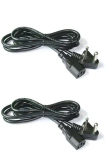 1.5 Meter PC Power Cable 3 Pin Electrical Plug to Kettle Cord (Pack of 2) (Brand New)