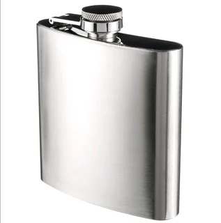 Stainless Steel Hip Flask - Hip Flask Silver Stainless Steel - 240ml (Brand New) ⭐️⭐️⭐️⭐️⭐️
