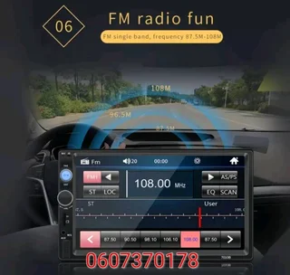 Car Radio Double Din HD Touch Screen Multimedia Player - 7 Inch Screen - New Model (Brand New)