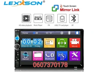 Car Radio Double Din HD Touch Screen Multimedia Player - 7 Inch Screen - New Model (Brand New)