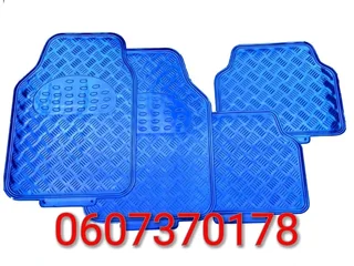 Car Mats - Aluminum Look Car Mat Set - 4 Piece - Blue Colour (Brand New)