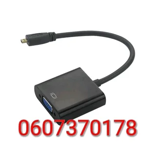 Micro HDMI to VGA Converter - Micro HDMI to VGA Video Adapter with USB Power Cable (Brand New)