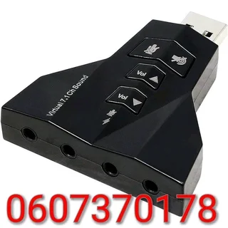 USB Sound Card Adapter Double USB Headset 7.1 Channel (Brand New)