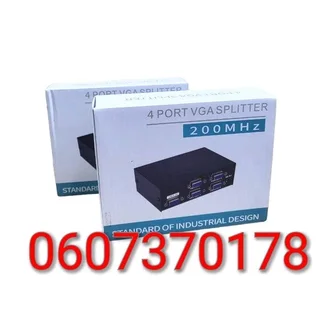 VGA Splitter 1 to 4 output - VGA Splitter Box 1 Port to 4 Port Video VGA Splitter Box (Brand New)