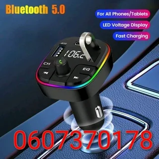 FM Transmitter 2 in 1 FM Transmitter Dual Charger - Smart Bluetooth Car FM Modulator C6 (Brand New)