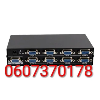 VGA Splitter 1 to 8 output - VGA Splitter Box 1 Port to 8 Port Video VGA Splitter Box (Brand New)