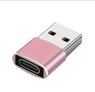 Type C Female to USB Male Adapter - USB 3.0 Converter Adapter Pink Colour (Brand New) ⭐️⭐️⭐️⭐️⭐️