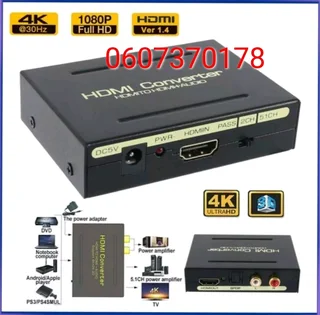 HDMI Audio Extractor High-Performance Compatible HDMI to HMDI+ Audio Converter (Brand New)