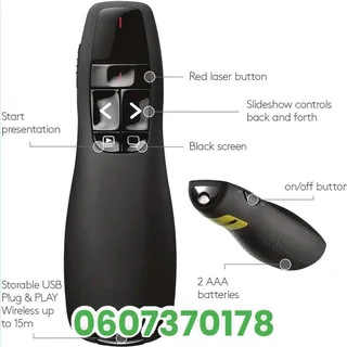 Wireless Laser Pointer Presenter - PPT Clicker - Wireless Presenter  2 in 1 Type C F400 (Brand New)