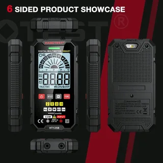 Smart Digital Multimeter - LED Display 600V Ture RMS AC DC NCV Tester Ohm Hz Voltage HT125 (Brand Ne