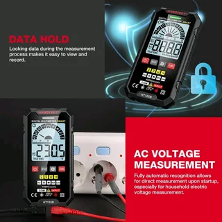 Smart Digital Multimeter - LED Display 600V Ture RMS AC DC NCV Tester Ohm Hz Voltage HT125 (Brand Ne