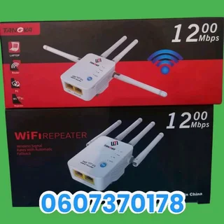 Wi-Fi Range Extender/WiFi Repeater - Tangka with 4 Antennas White in Colour (Brand New)