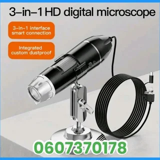 Digital Microscope - 3 in 1 Digital Microscope Type C and USB (Brand New)