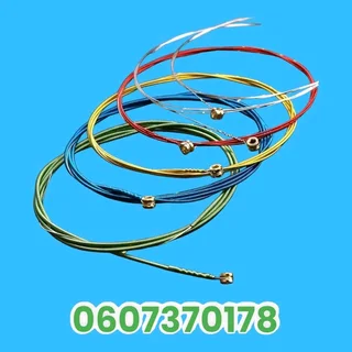 Guitar Strings for Acoustic and Classic Guitars 6 Pack Multicolour (Brand New)