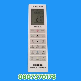 Aircon Remote - Air Conditioner Remote 6000 in 1 Smart Control LED Backlit Remote (Brand New)