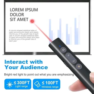 Wireless Presenter with Laser Pointer - Wireless Laser Presentation Pointer TK-F55 (Brand New)