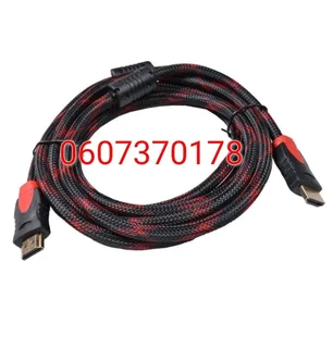 HDMi Cable Braided 3 Metres - Black &amp; Red (Brand New)