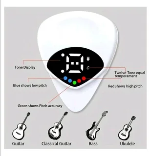 Guitar Tuner 2 in 1 Guitar Pick Tuner with Digital Display (Brand New)