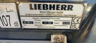 Liebherr LTR1100 2.1 Rough Terrain Crane 100 Ton